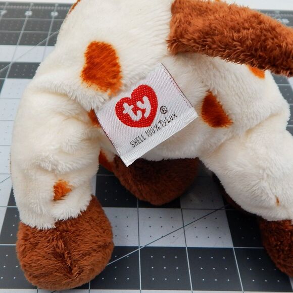 Ty Pluffies Gallops Horse White Brown Spotted Pony 2005 Tylux Stuffed Plush - Picture 9 of 13